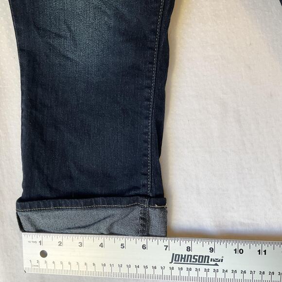 Signature By Levi's Women Jeans 16 - W33 Dark Blue Denim Modern Capri Mid Rise - Picture 8 of 12